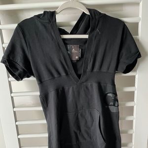 G Star women's shoes sleeved hoodie. Black. Small